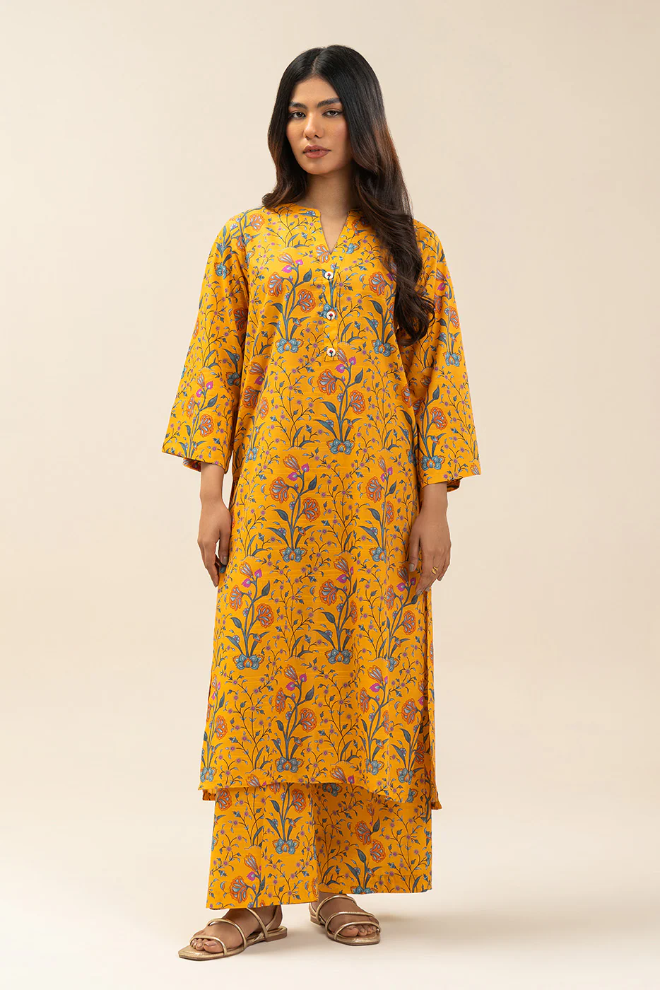 2 PIECE PRINTED DORIA LAWN SUIT (PRET) - Image 2