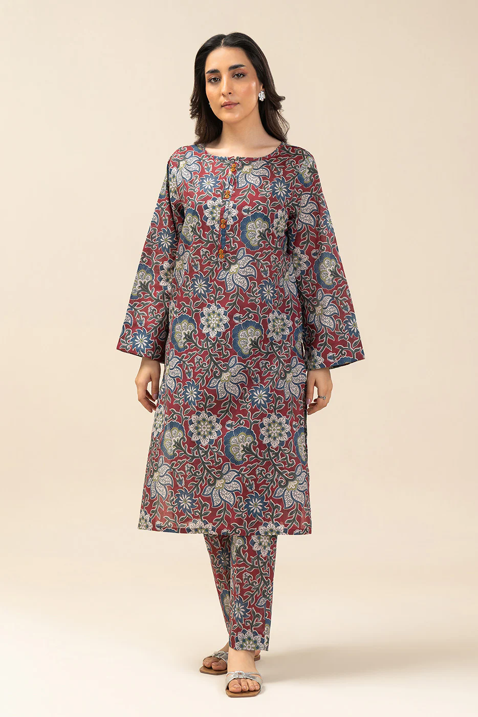 2 PIECE PRINTED LAWN SUIT (PRET) - Image 2