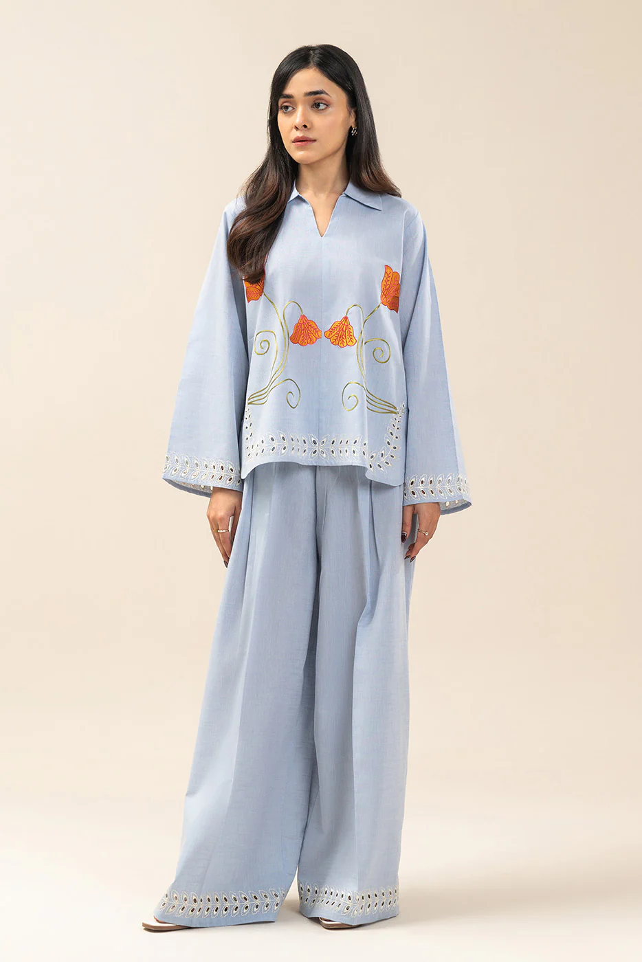 EMBROIDERED CO-ORD SET (FLOW) - Image 2
