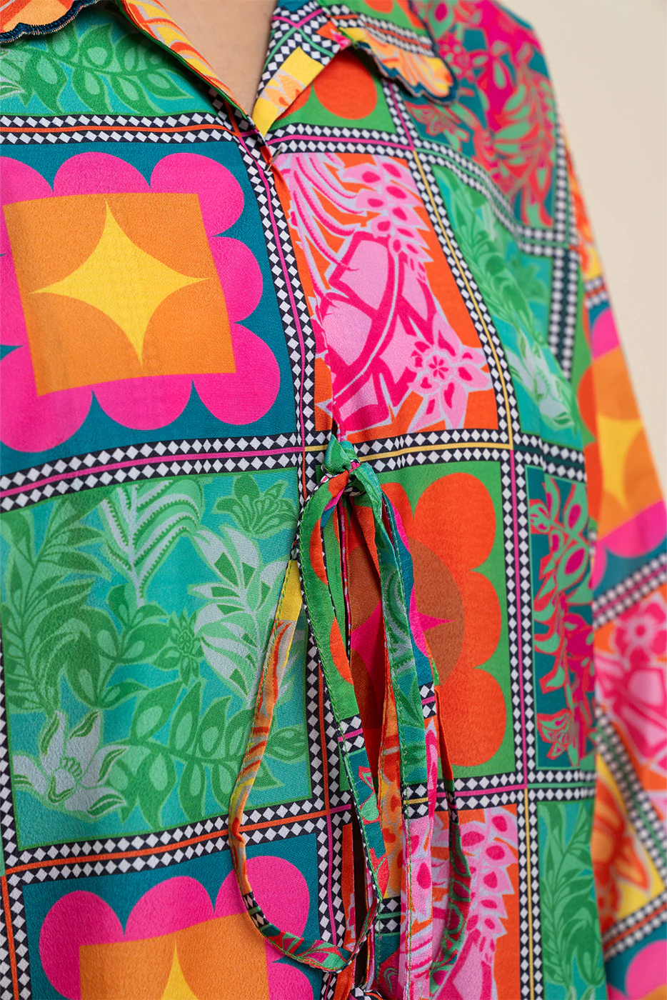 2 PIECE PRINTED SILK CO-ORD SET (FLOW) - Image 5