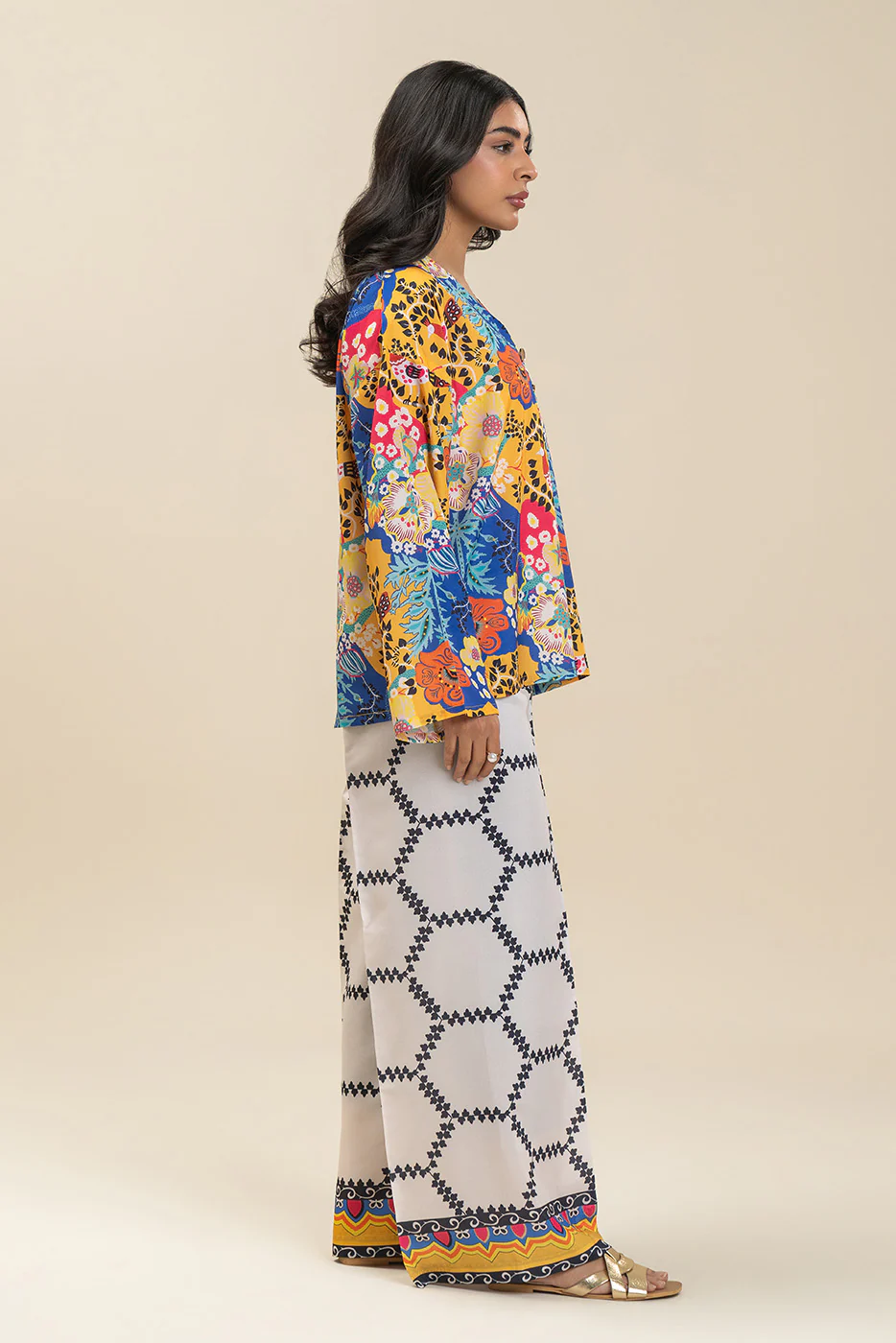 2 PIECE PRINTED POLY CO-ORD SET (FLOW) - Image 3