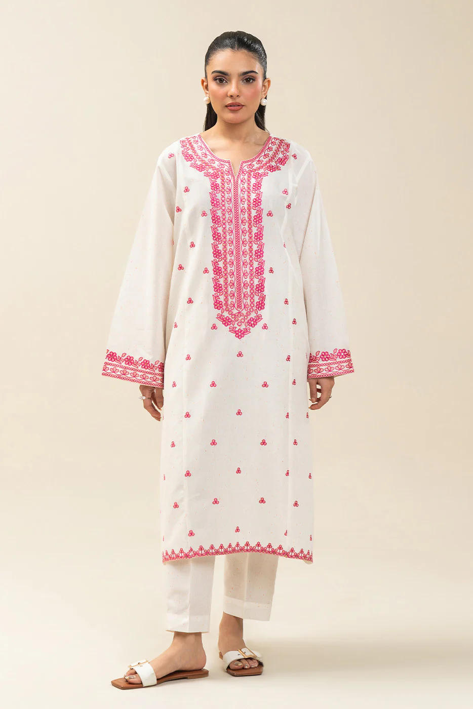 2 PIECE EMBROIDERED NEON NEPS SUIT (PRET) - Image 2