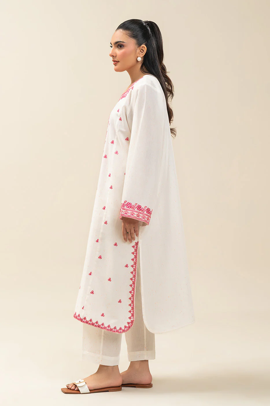 2 PIECE EMBROIDERED NEON NEPS SUIT (PRET) - Image 5