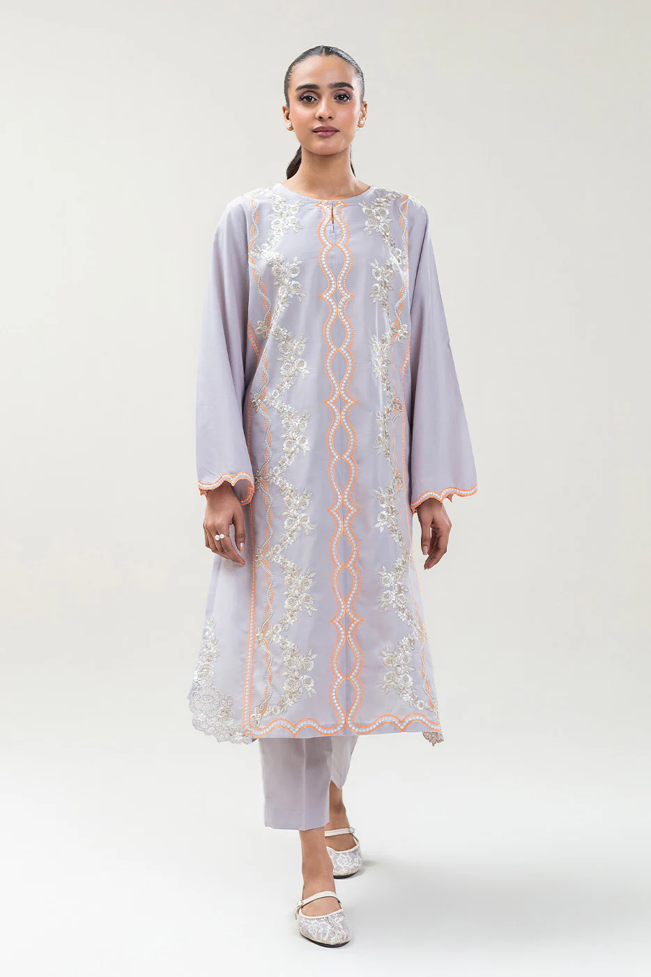 2 PIECE EMBROIDERED NEON NEPS SUIT (PRET) - Image 6