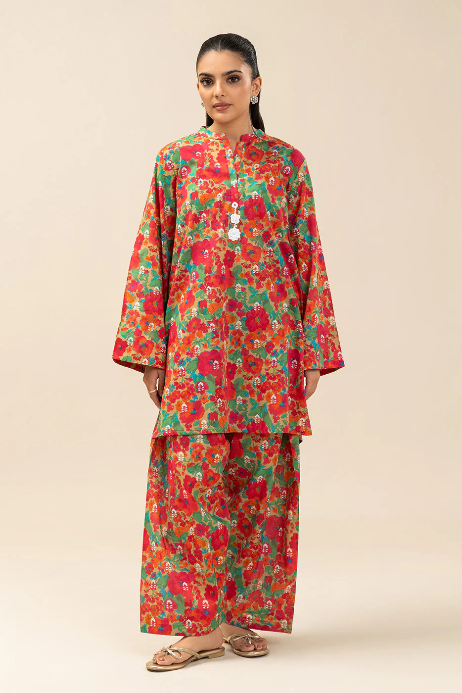 2 PIECE PRINTED LAWN SUIT (PRET) - Image 2