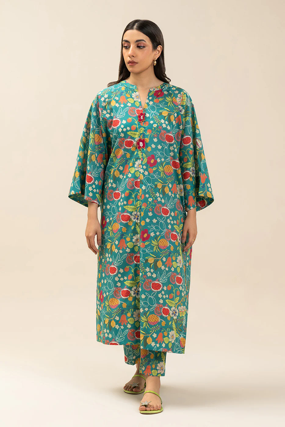 2 PIECE PRINTED LAWN SUIT (PRET) - Image 2