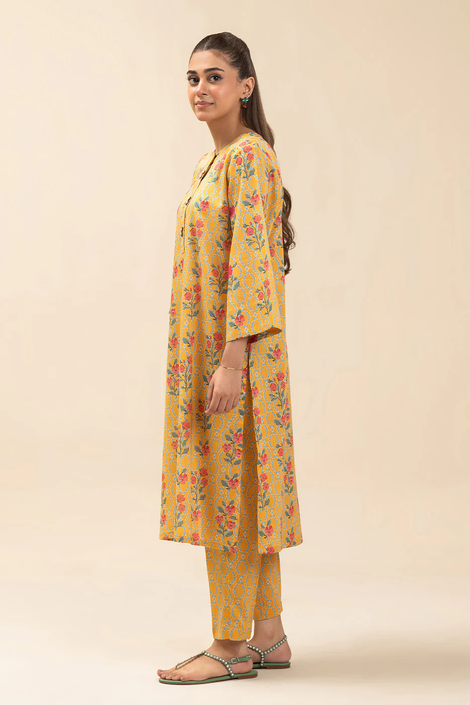 2 PIECE PRINTED WAY SLUB SUIT (PRET) - Image 3