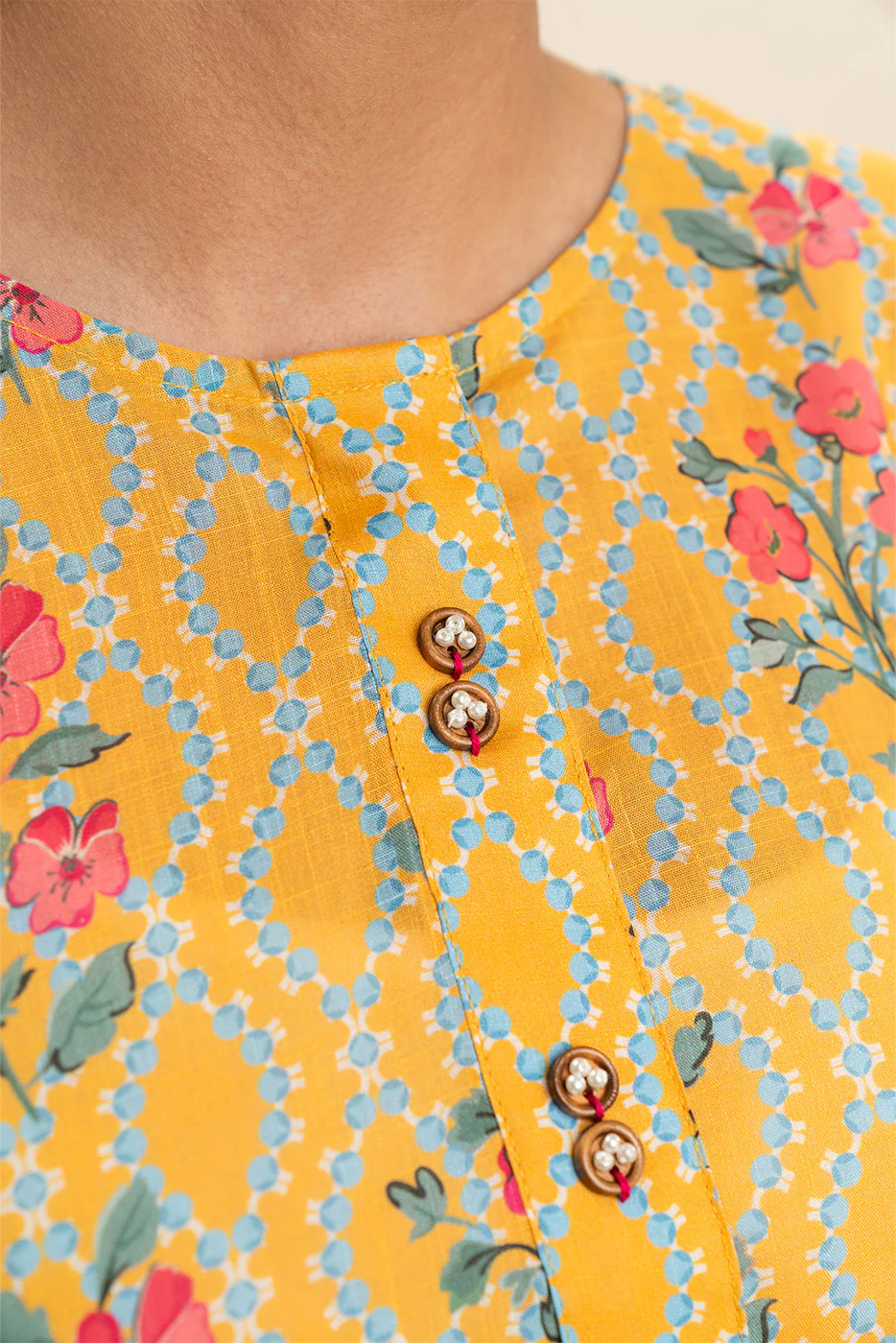 PRINTED  TWO WAY SLUB SHIRT (PRET) - Image 4
