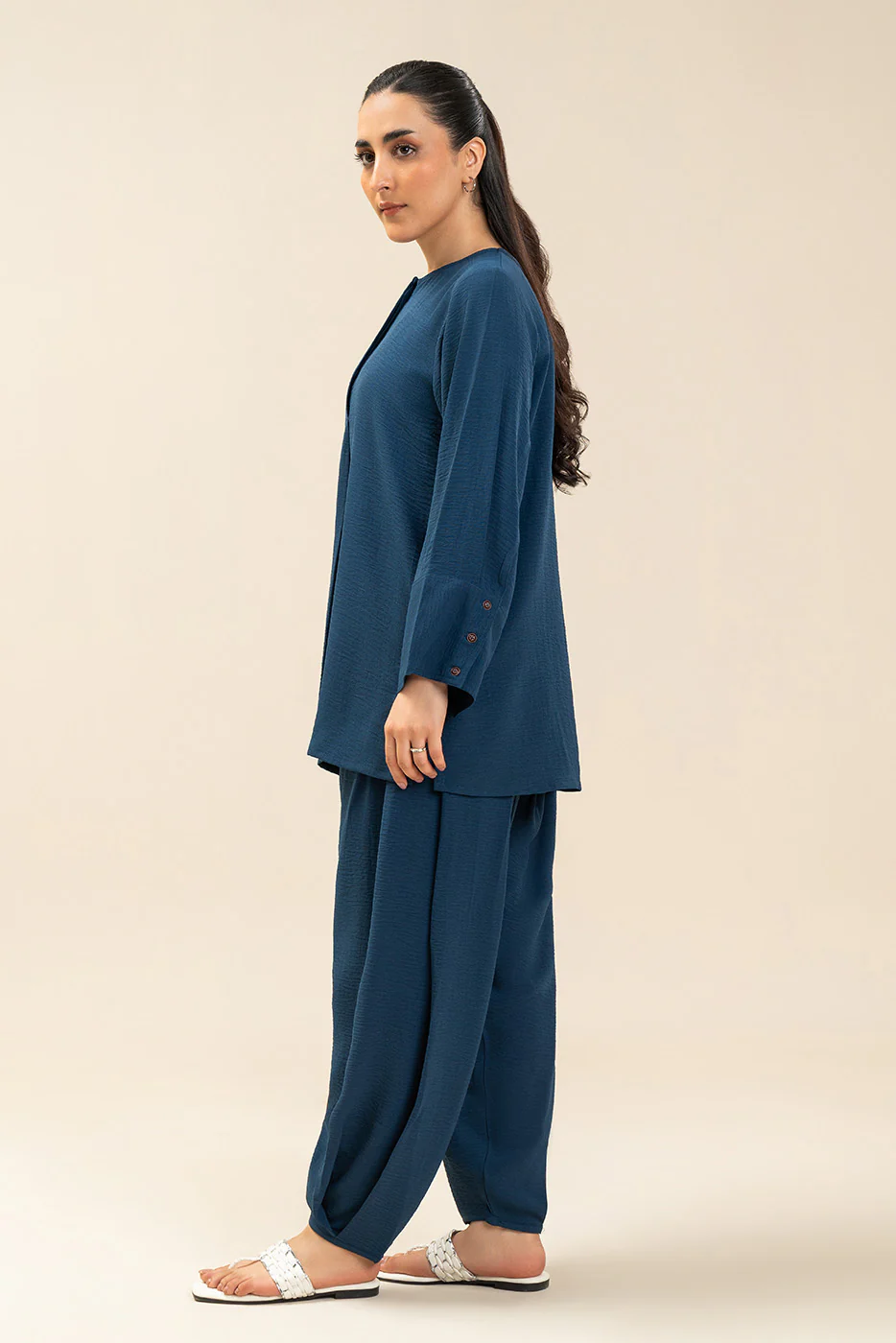 BASIC YARN DYED CO-ORD SET (FLOW) - Image 3