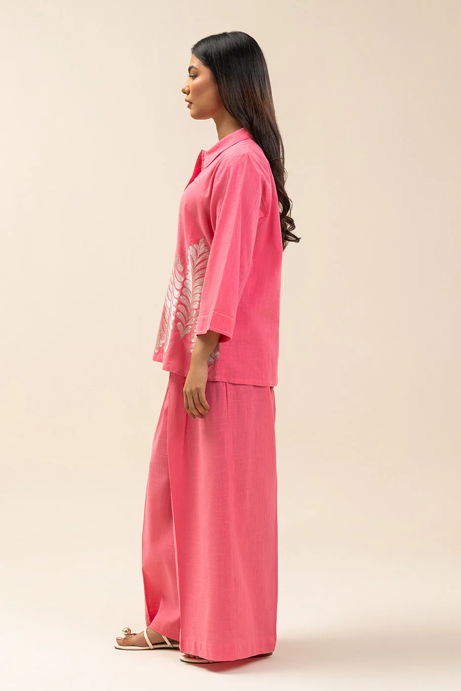 2 PIECE EMBROIDERED LINEN SUIT (FLOW) - Image 3