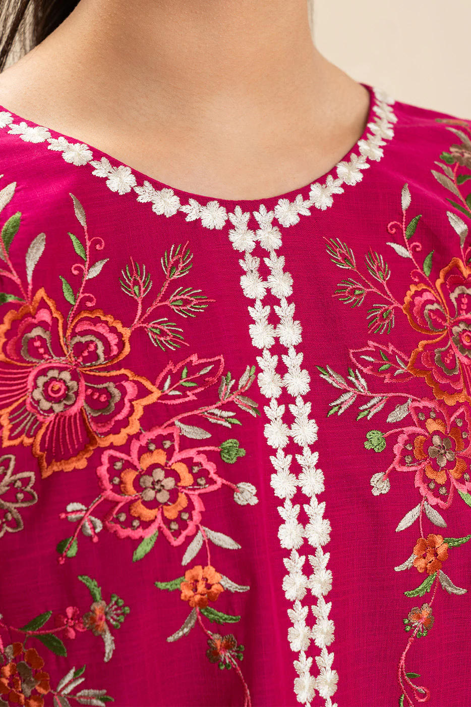 2 PIECE EMBROIDERED TWO WAY SLUB SUIT (HIGH CASUAL) - Image 5