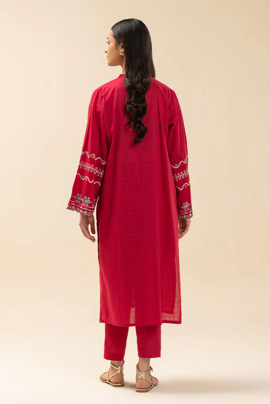 2 PIECE EMBROIDERED DORIA SUIT (PRET) - Image 4