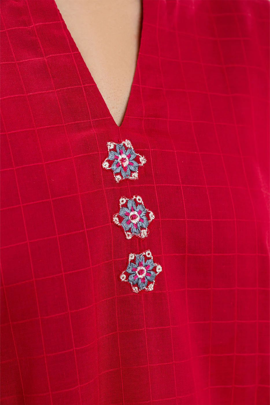 2 PIECE EMBROIDERED DORIA SUIT (PRET) - Image 5