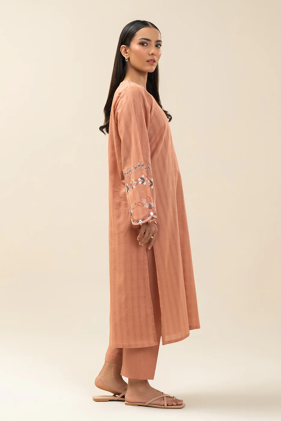 2 PIECE EMBROIDERED DORIA SUIT (PRET) - Image 3