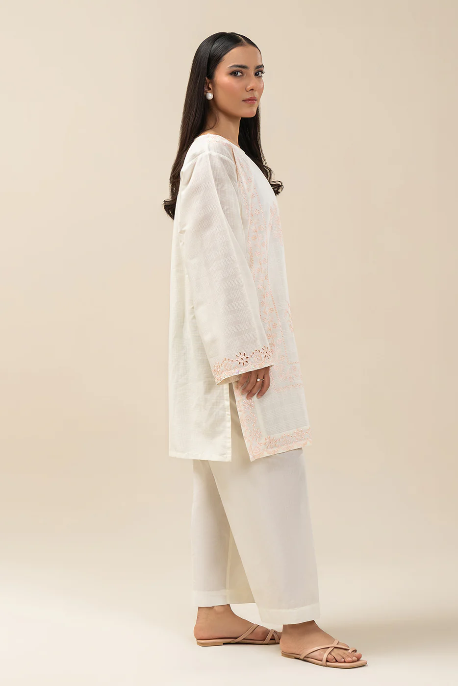 2 PIECE EMBROIDERED DORIA SUIT (PRET) - Image 3