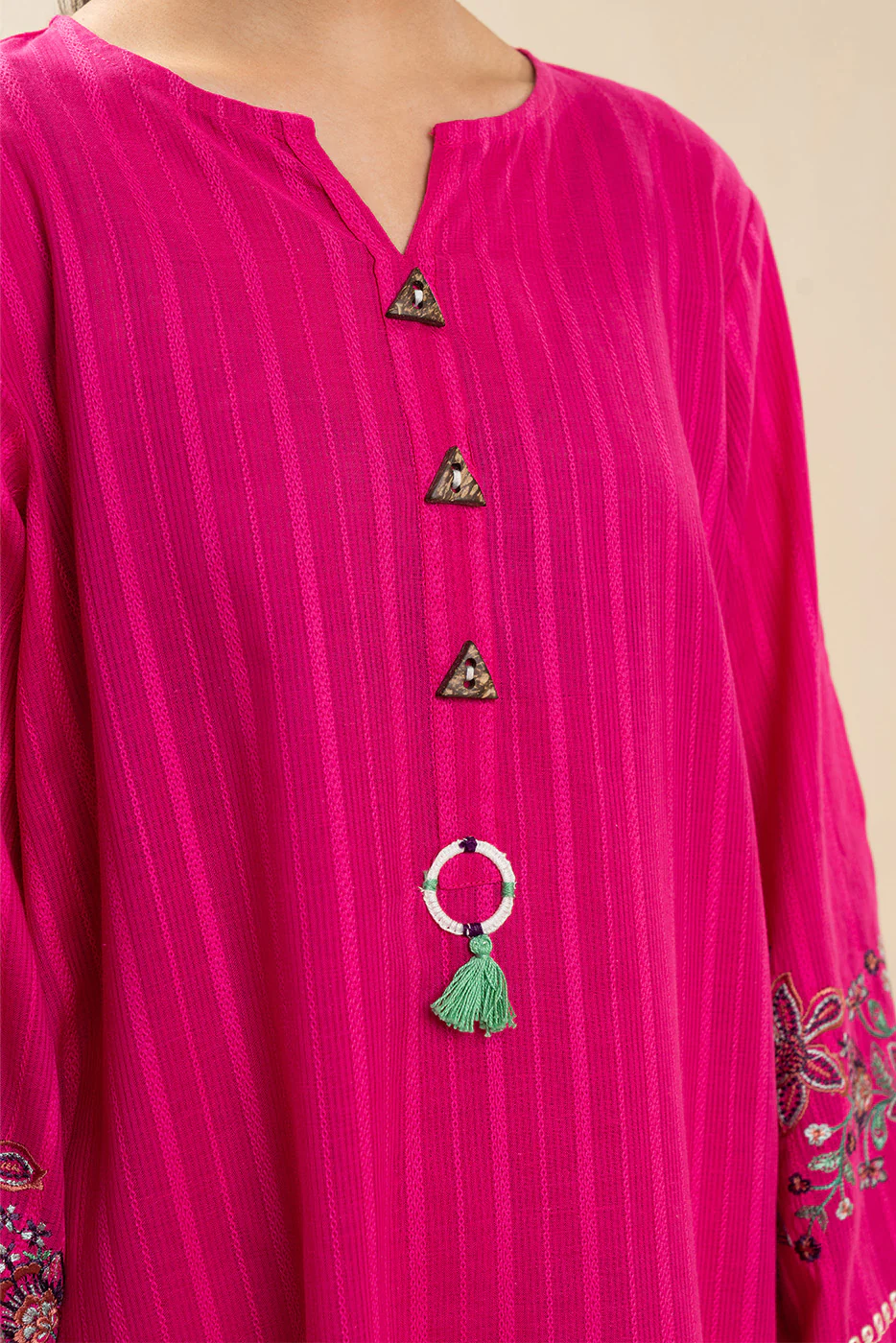 2 PIECE EMBROIDERED NENO KARA SUIT (PRET) - Image 5
