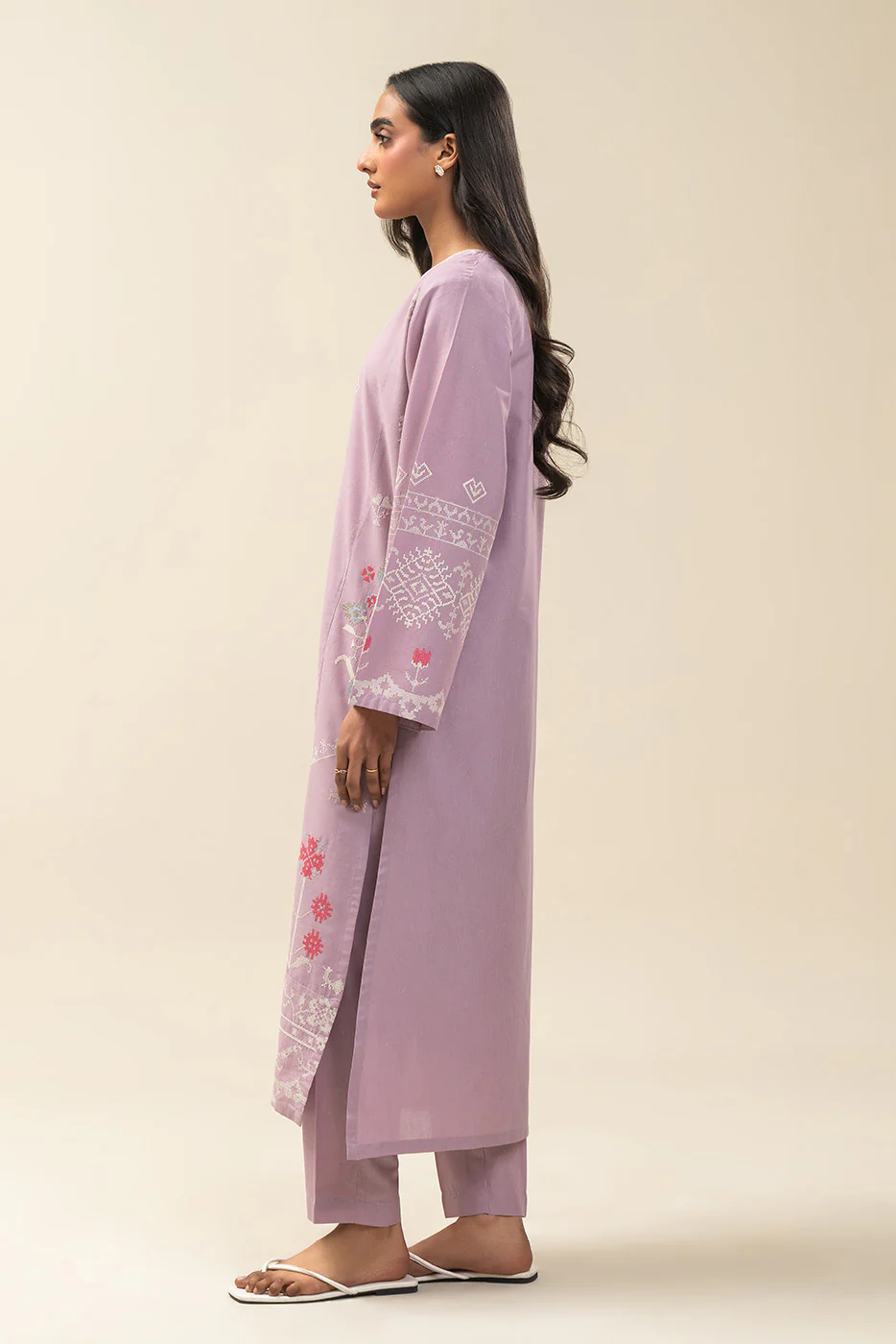 2 PIECE EMBROIDERED NEON NEPS SUIT (PRET) - Image 6