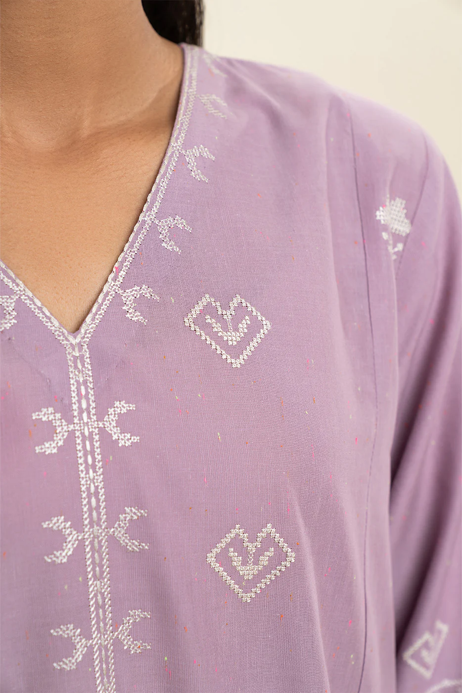 2 PIECE EMBROIDERED NEON NEPS SUIT (PRET) - Image 8