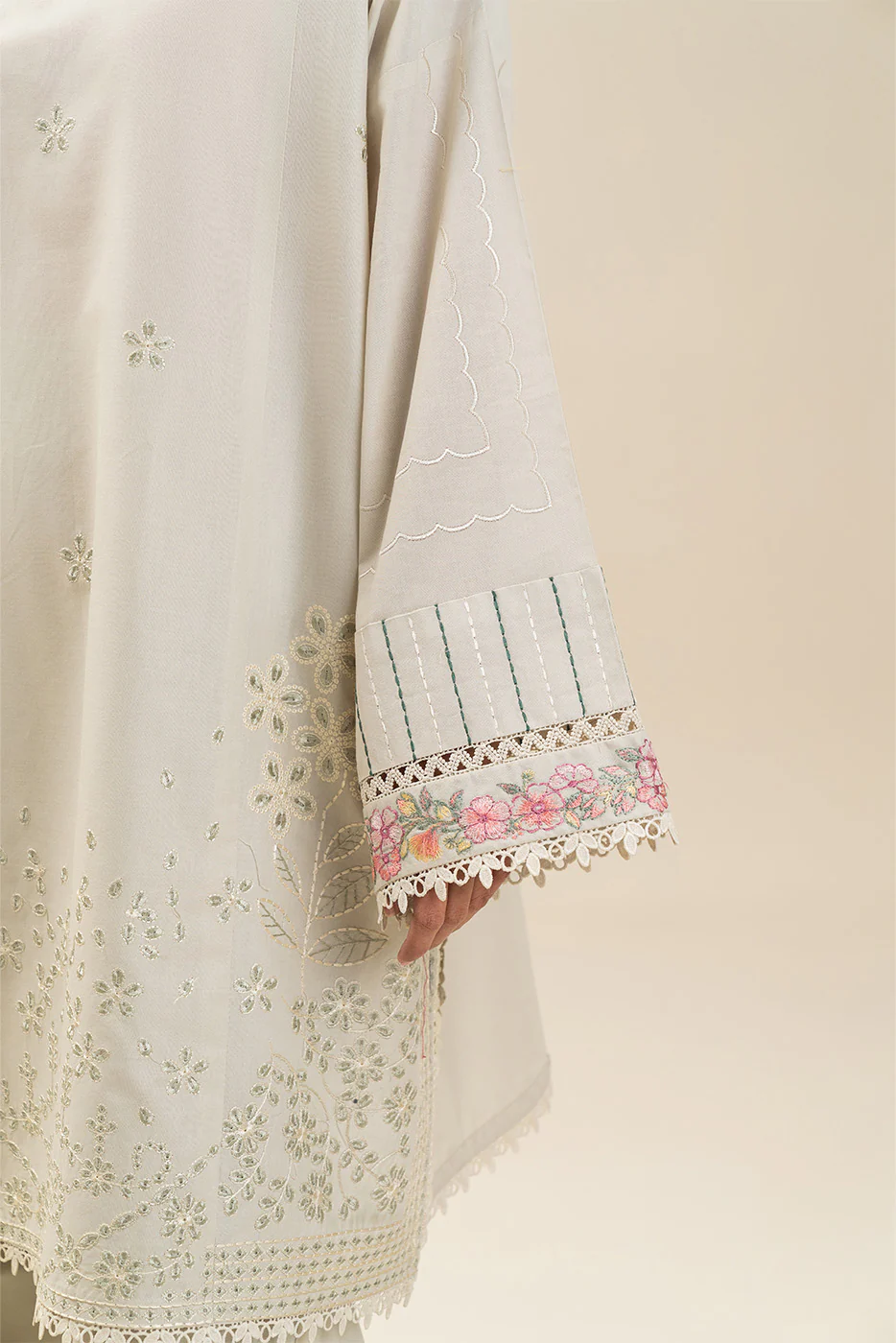 2 PIECE EMBROIDERED LAWN SUIT-BEIGE ATELIER (UNSTITCHED) - Image 6
