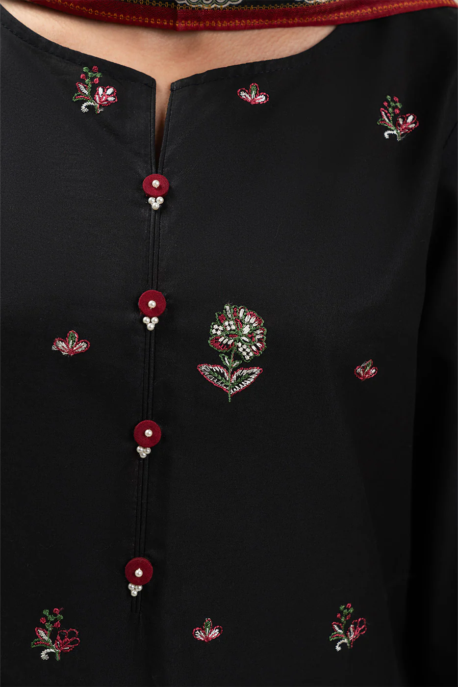 3 PIECE EMBROIDERED LAWN SUIT-SPRING NIGHT (UNSTITCHED) - Image 5
