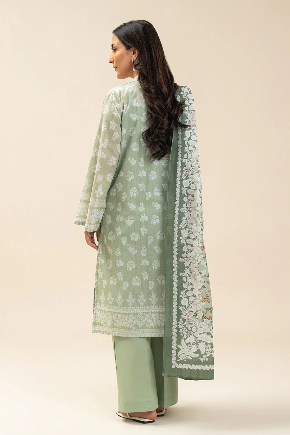 3 PIECE PRINTED LAWN SUIT-SPRING FIELDS (UNSTITCHED) - Image 6