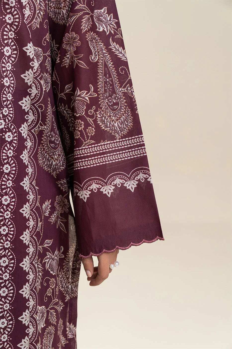 3 PIECE PRINTED LAWN SUIT-CRIMSON HERB (UNSTITCHED) - Image 6