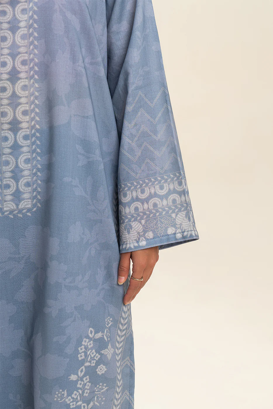 3 PIECE PRINTED LAWN SUIT-DAZZLE SAGE (UNSTITCHED) - Image 5