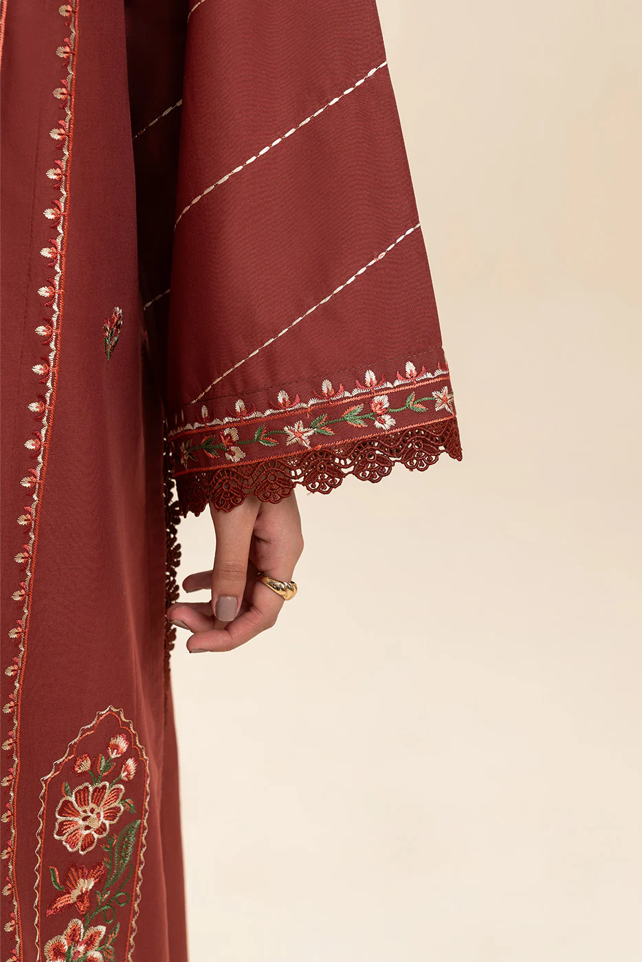 3 PIECE EMBROIDERED LAWN SUIT-MYSTIC WOOD (UNSTITCHED) - Image 6