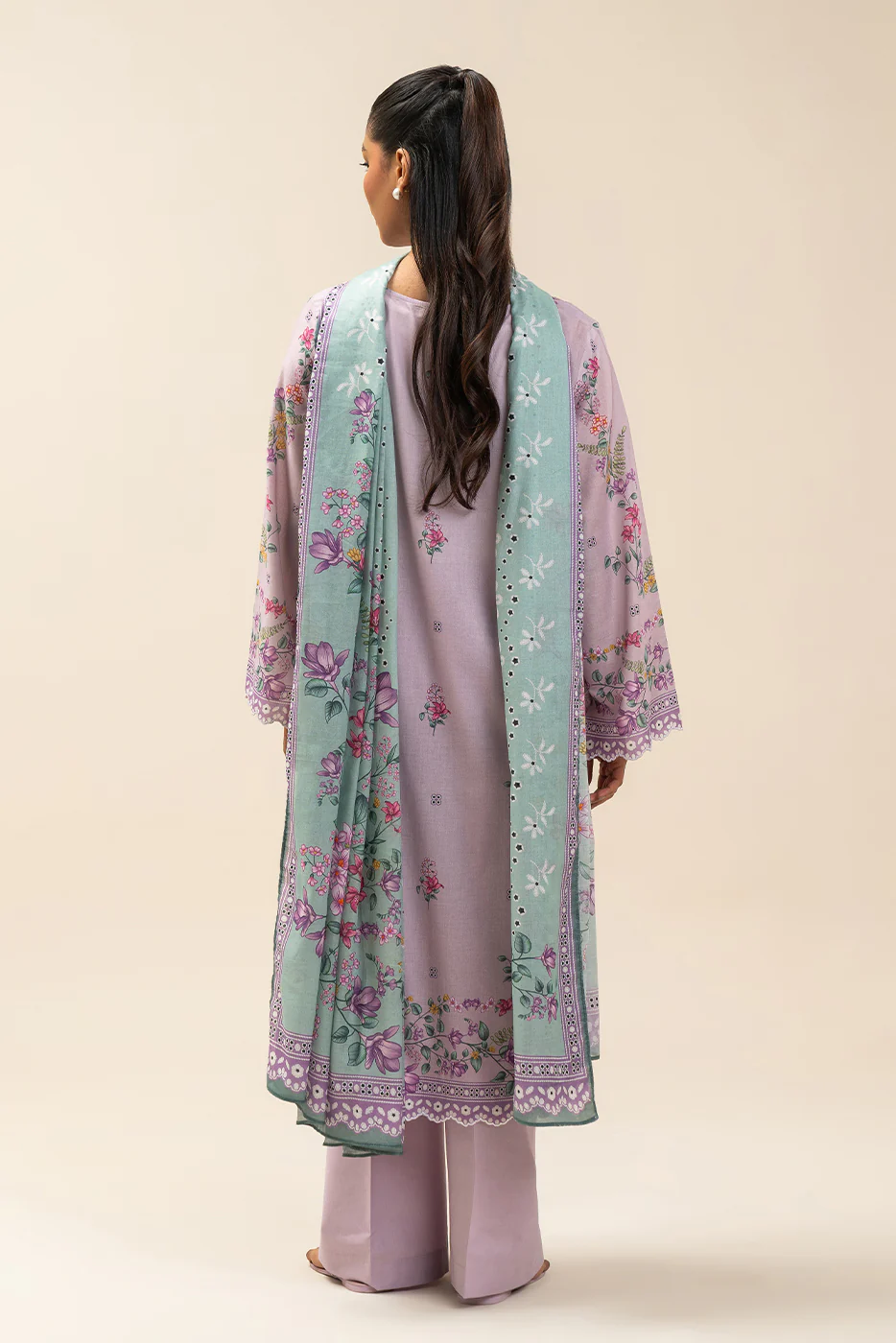 3 PIECE PRINTED LAWN SUIT-SPRING SAGE (UNSTITCHED) - Image 4