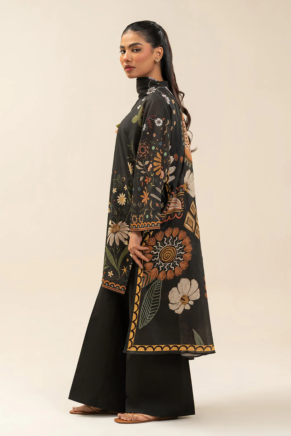 3 PIECE PRINTED LAWN SUIT-SABLE ZEST (UNSTITCHED) - Image 3