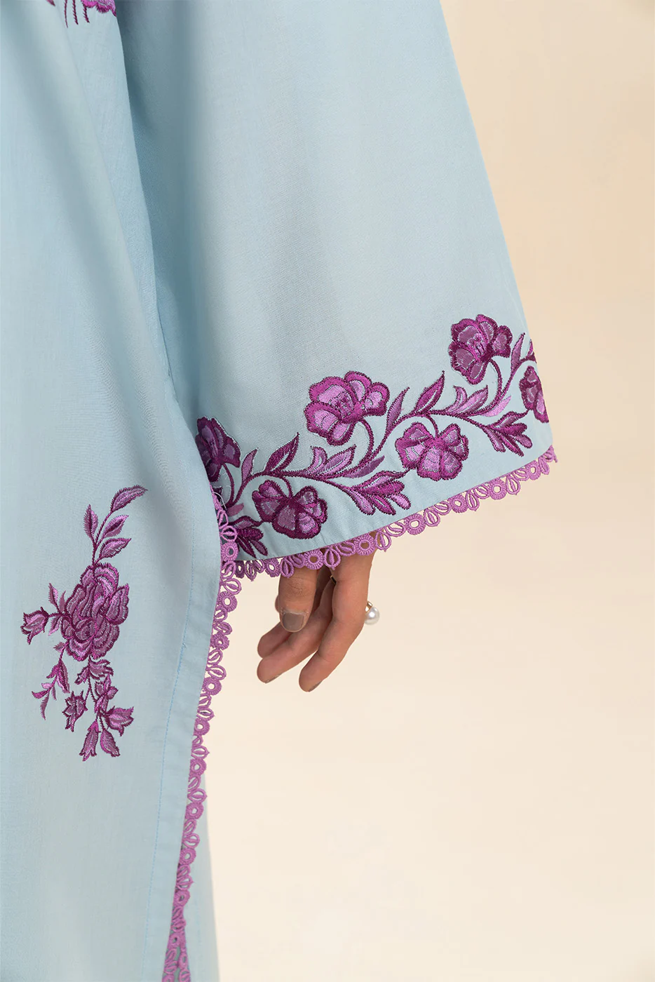 3 PIECE EMBROIDERED LAWN SUIT-BLUEBELL BLOOM (UNSTITCHED) - Image 6
