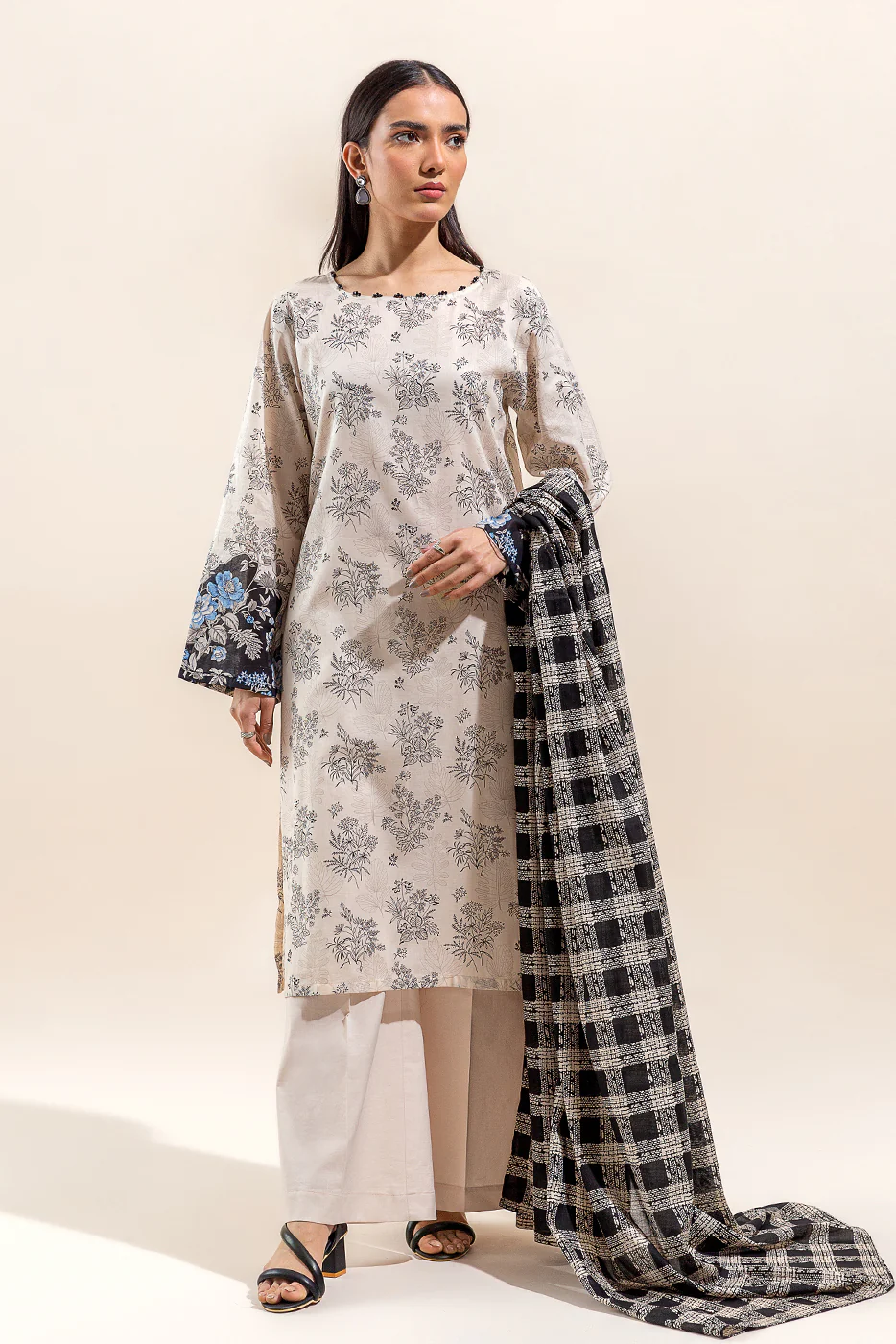 2 PIECE PRINTED LAWN SUIT-BOTANIC ECHO (UNSTITCHED) - Image 6