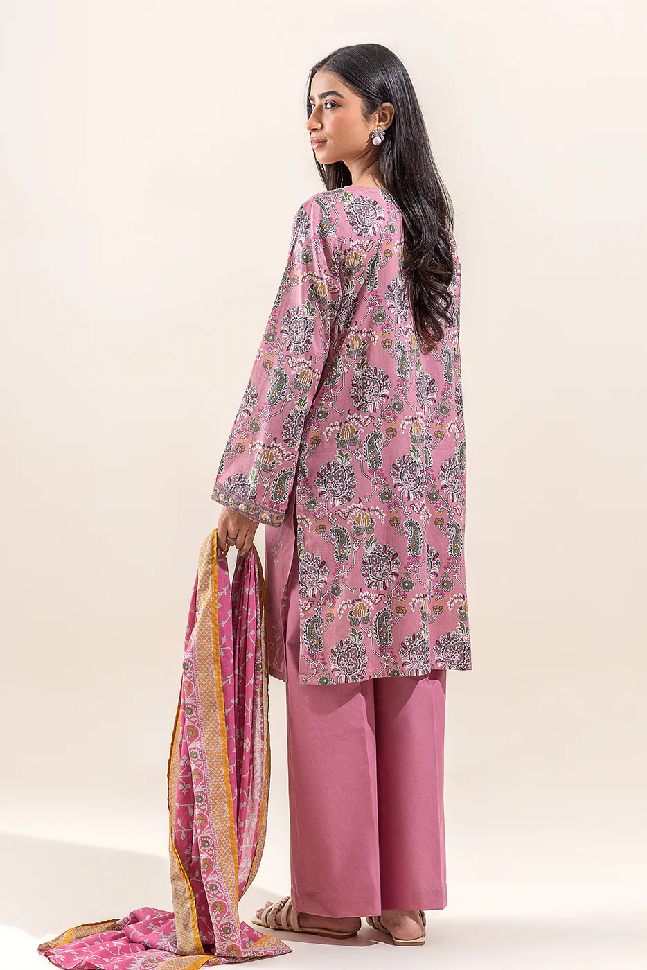 3 PIECE EMBROIDERED LAWN SUIT-BLUSG CRUSH (UNSTITCHED) - Image 4