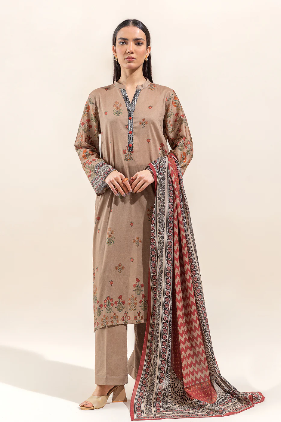 3 PIECE PRINTED LAWN SUIT-HAZEL JOY (UNSTITCHED) - Image 6