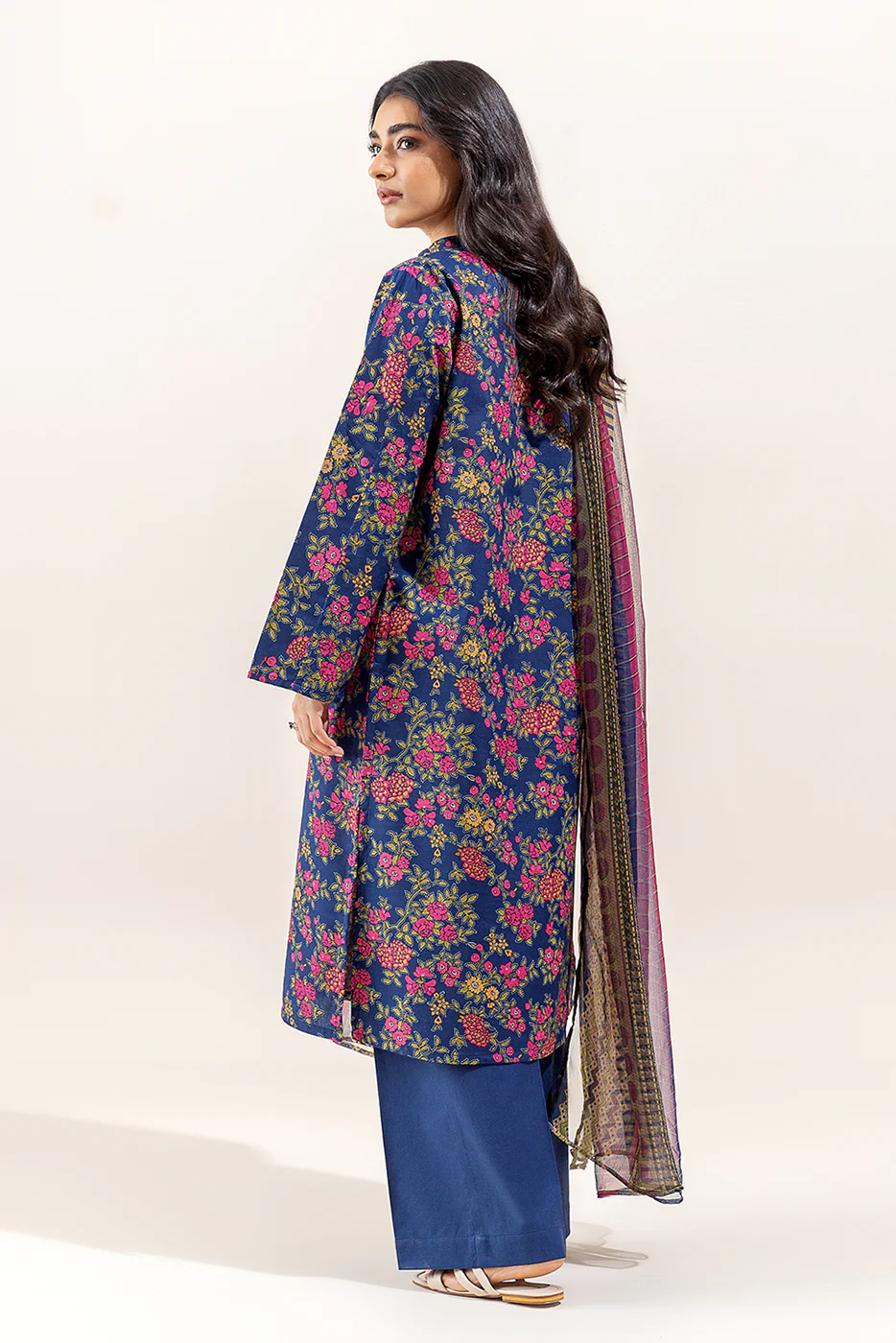 3 PIECE PRINTED LAWN SUIT-FLORET BLOOM (UNSTITCHED) - Image 5