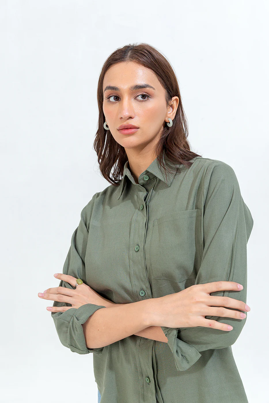 BASIC BUTTON-THROUGH SHIRT - Image 4