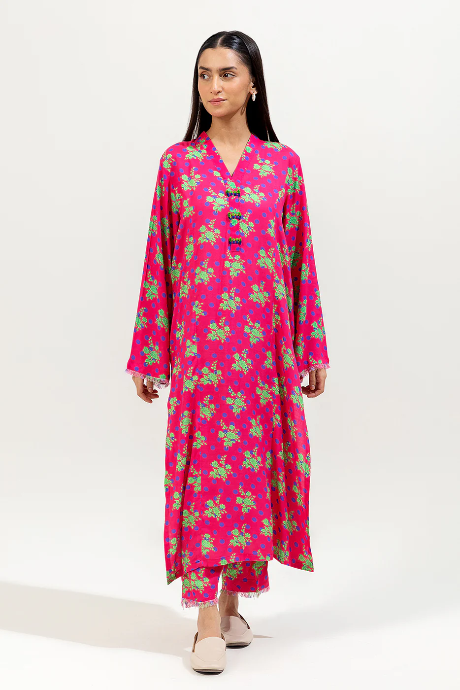 2 PIECE PRINTED VISCOSE SUIT (PRET) - Image 2