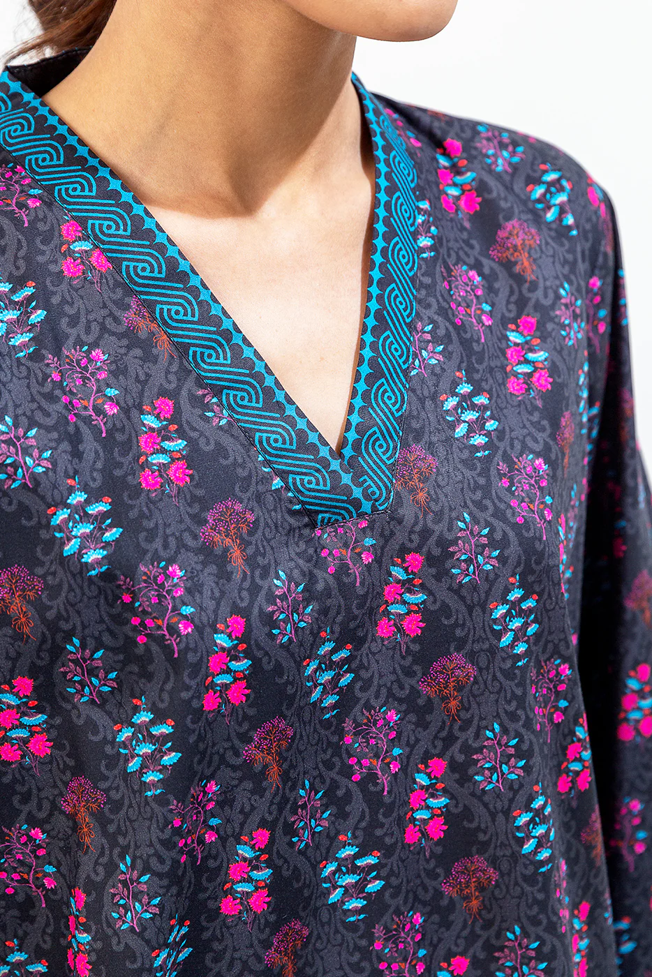 PRINTED CAMBRIC SHIRT (PRET) - Image 4