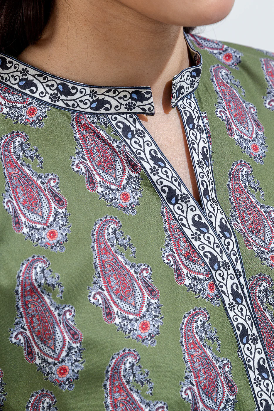 PRINTED CAMBRIC SHIRT (PRET) - Image 4