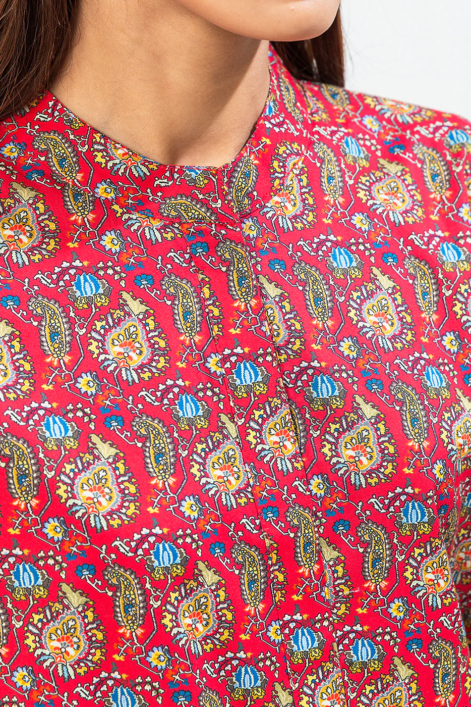 PRINTED CAMBRIC SHIRT (PRET) - Image 4