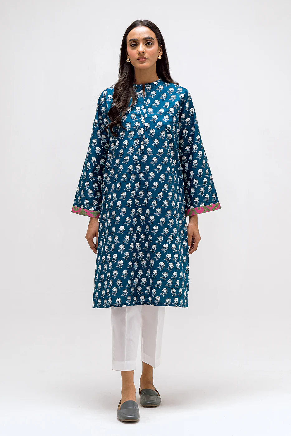 PRINTED CAMBRIC SHIRT (PRET) - Image 2