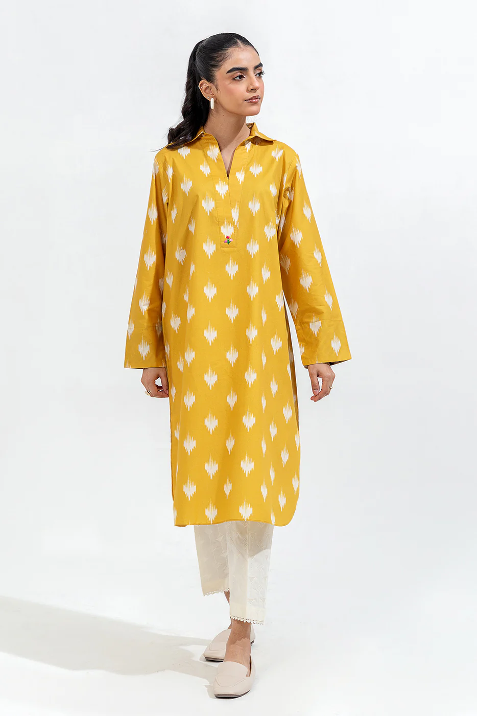 PRINTED CAMBRIC SHIRT (PRET) - Image 2