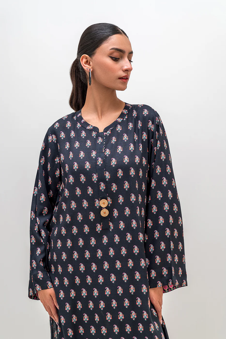 2 PIECE PRINTED VISCOSE SUIT (PRET) - Image 2
