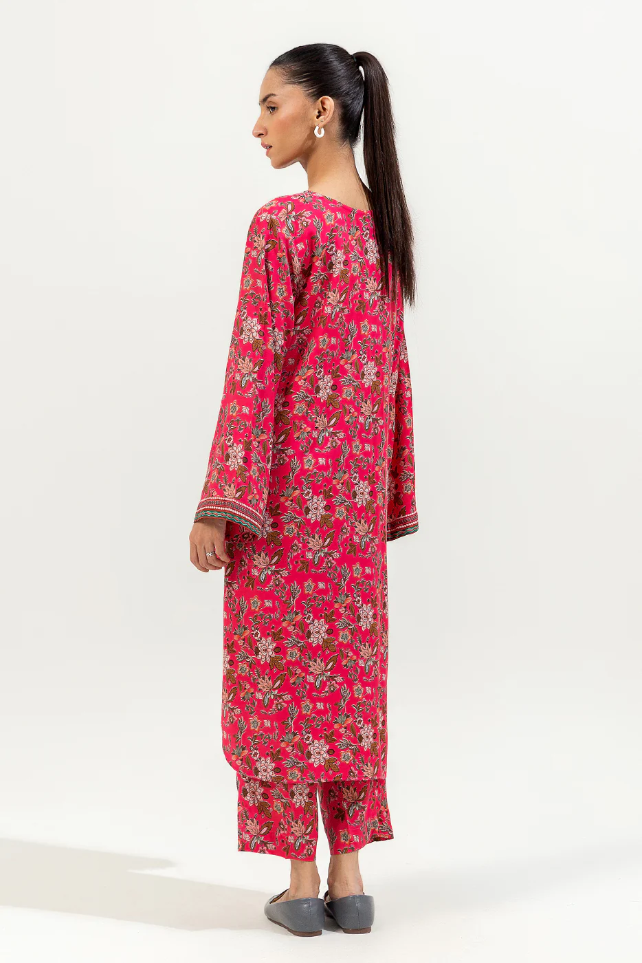 2 PIECE PRINTED VISCOSE SUIT (PRET) - Image 3