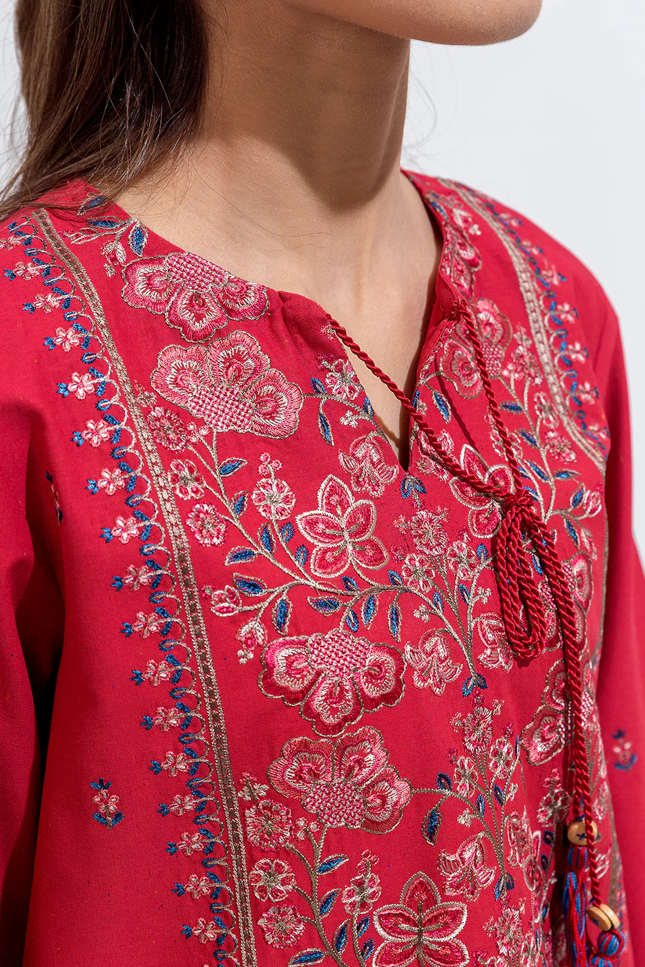 EMBROIDERED CAMBRIC TOP(PRET) - Image 4