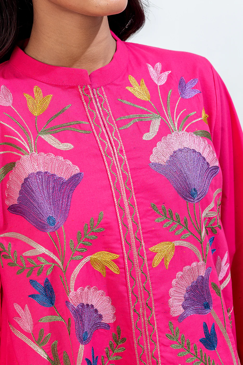 EMBROIDERED CAMBRIC TOP (PRET) - Image 5