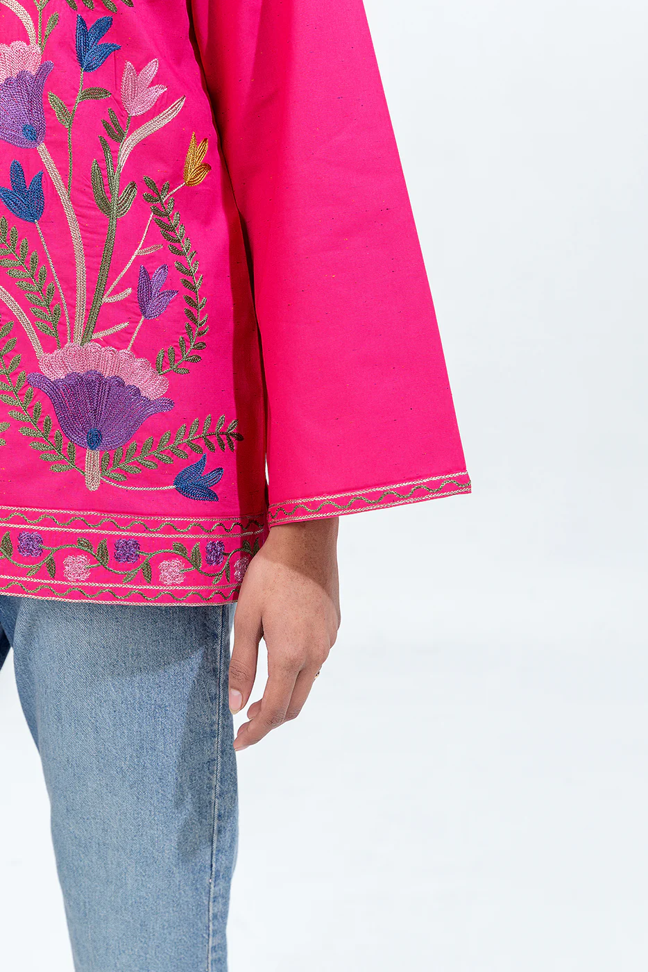 EMBROIDERED CAMBRIC TOP (PRET) - Image 6