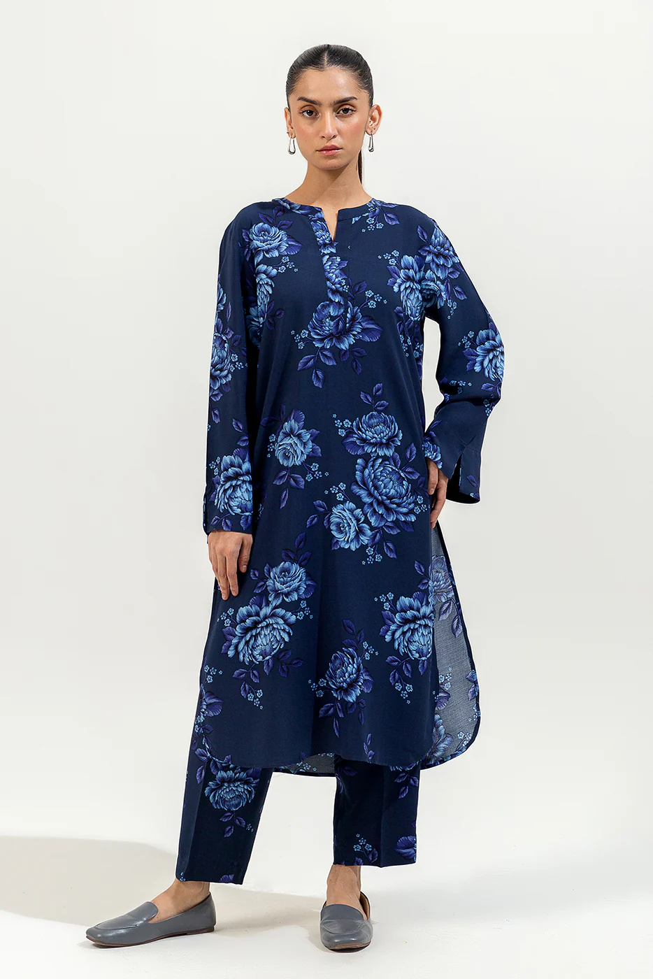 2 PIECE PRINTED YARN DYED SUIT (PRET) - Image 2