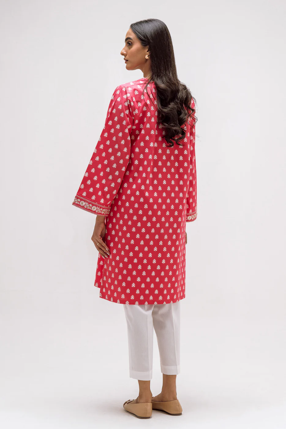 EMBROIDERED CAMBRIC SHIRT (PRET) - Image 3