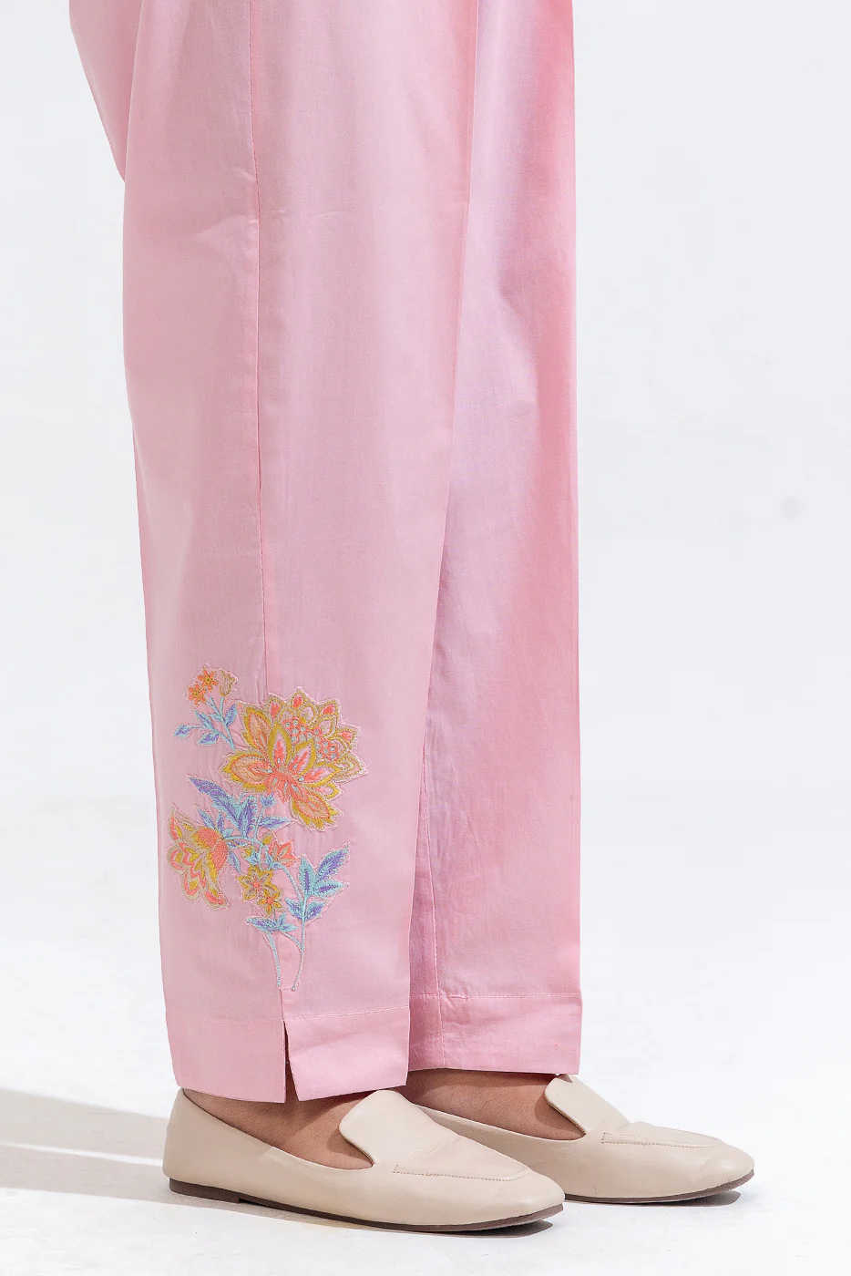 2 PIECE EMBROIDERED CAMBRIC SUIT (PRET) - Image 6